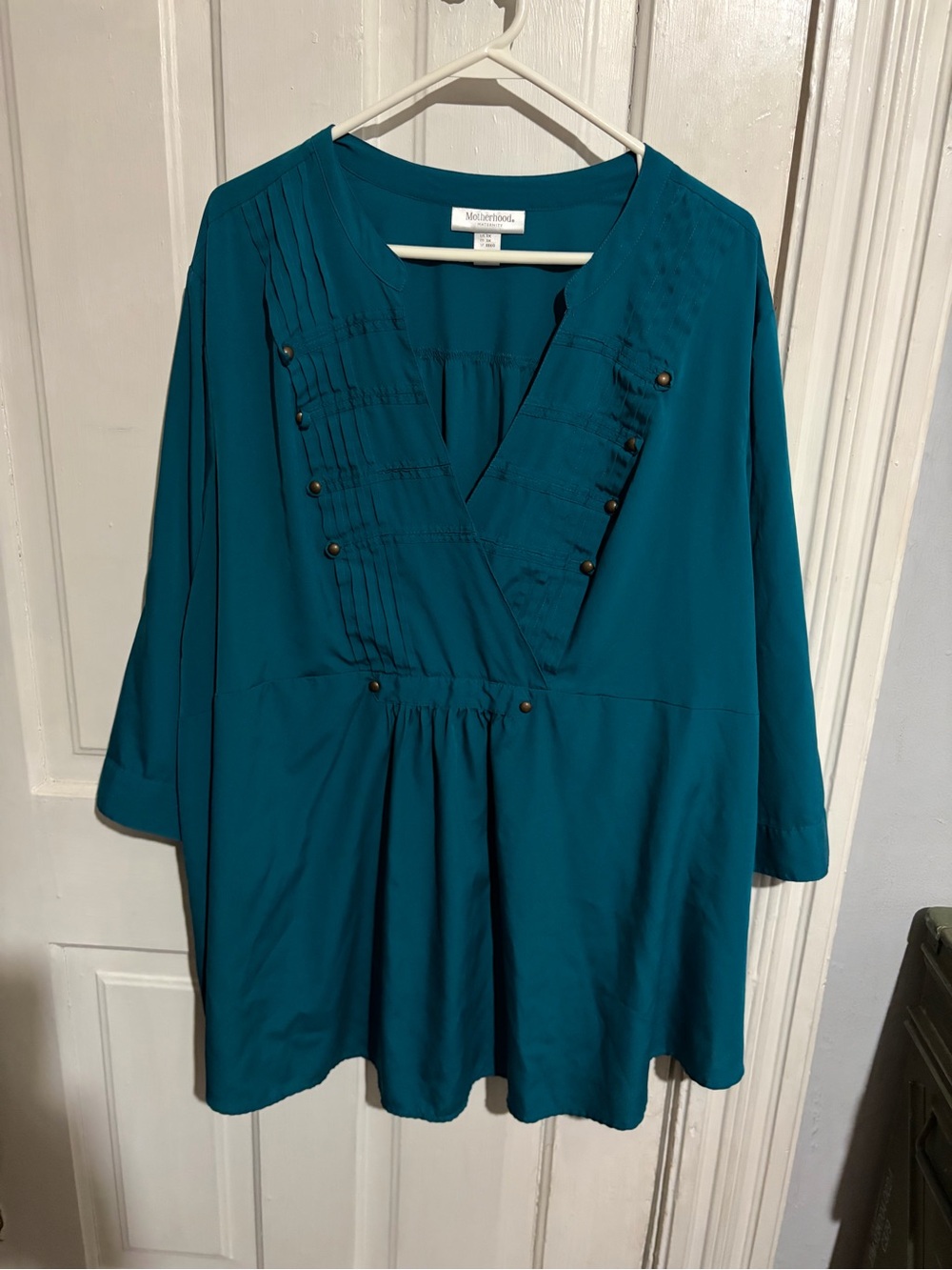 3X Motherhood Maternity Teal Lightweight Blouse